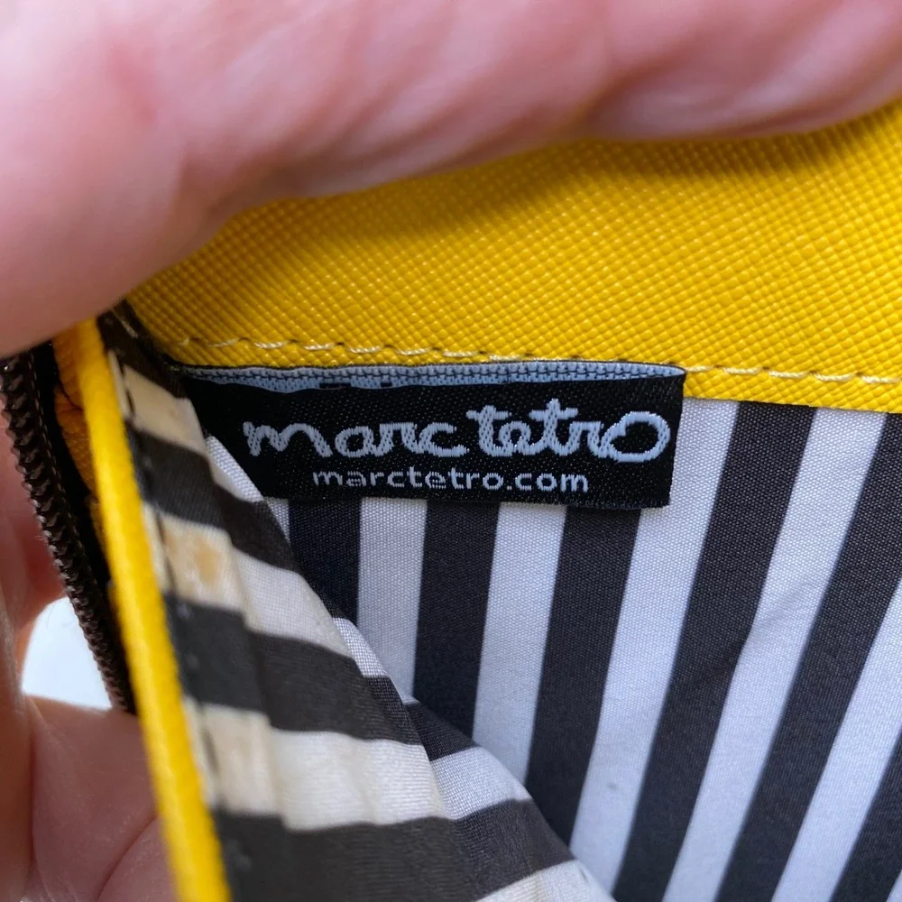 Marc Tetro Yellow‎ Dachshund Crossbody Phone Bag Wallet Card Holder